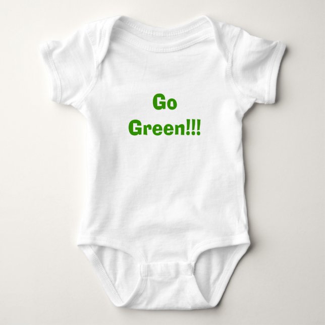 Go Green!!! Baby Bodysuit (Front)