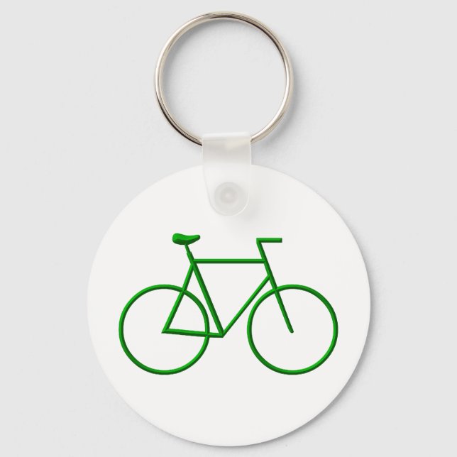 Go Green Bicycle Key Ring (Front)