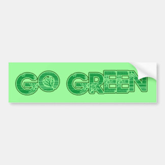 Go green bumper sticker