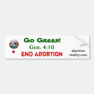 Go green bumper sticker