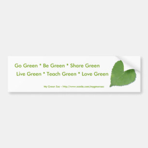 Go Green Bumper Sticker