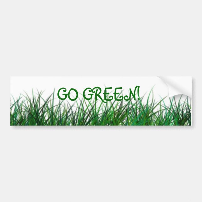 Go green bumper sticker (Front)