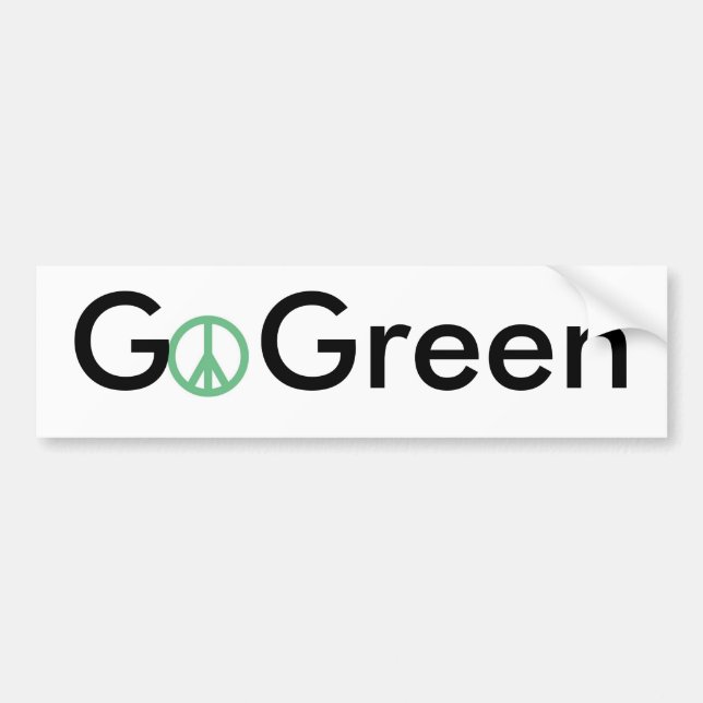 Go Green Bumper Sticker (Front)
