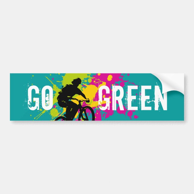 Go Green Bumper Sticker (Front)