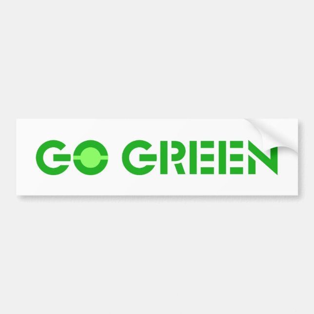 Go green bumper sticker (Front)
