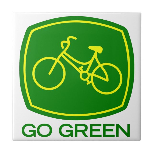 Go Green Ceramic Tile (Front)