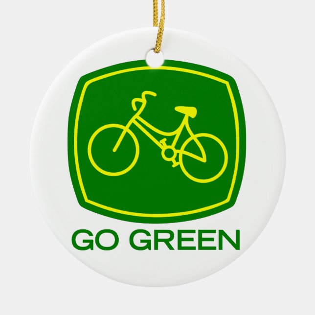 Go Green Ceramic Tree Decoration (Front)