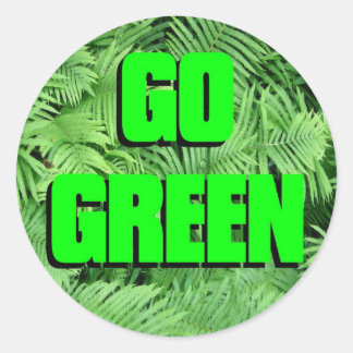 Go Green Classic Round Sticker