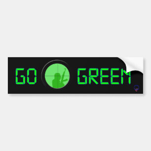 Go Green (digital readout) Bumper Sticker