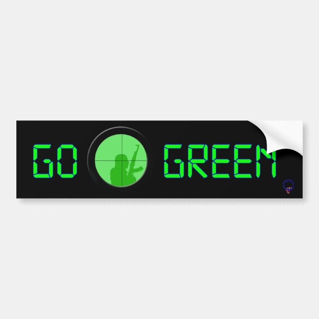 Go Green (digital readout) Bumper Sticker (Front)