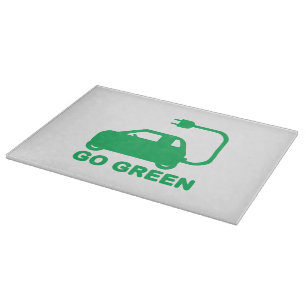 Go Green ~ Drive Electric Cars Cutting Board