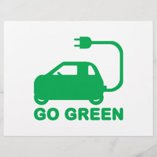 Go Green ~ Drive Electric Cars Flyer