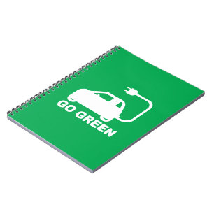Go Green ~ Drive Electric Cars Notebook