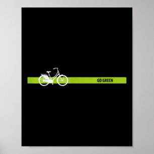Go Green - Dutch Bike For Environmental Protection Poster