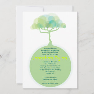GO GREEN EARTH Bar Bat Mitzvah Invitation