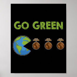 Go Green Earth Day T Shirt_1  Poster
