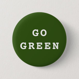 GO GREEN Environmental 6 Cm Round Badge