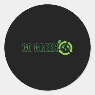 Go Green Environmental Protection Nature Planet Ea Classic Round Sticker