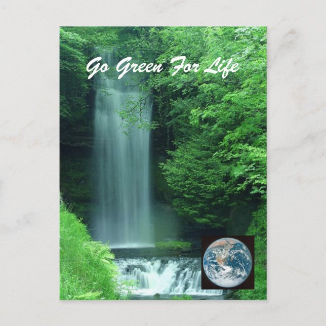 Go Green For Life Postcard (Front)