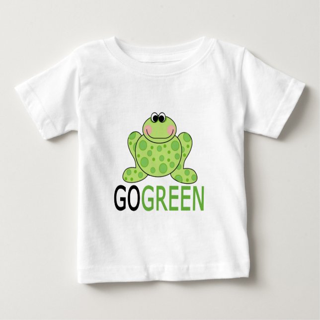 GO GREEN Frog Baby T-Shirt (Front)