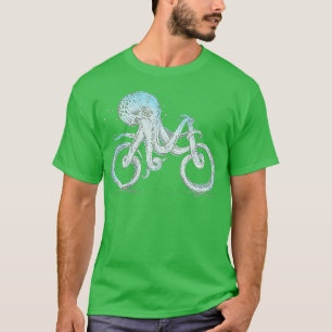 Go green, go bike, go for bike paths octopus funny T-Shirt