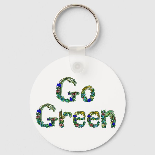 Go Green Key Chain (Front)
