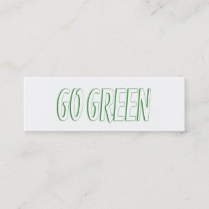 Go Green Mini Business Card