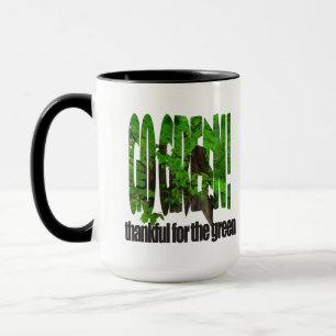 Go Green Old Tree Thick Branches Green And Sun Mug