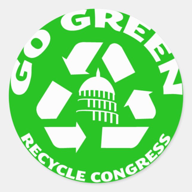 Go Green, Recycle Congress - Stickers (Front)