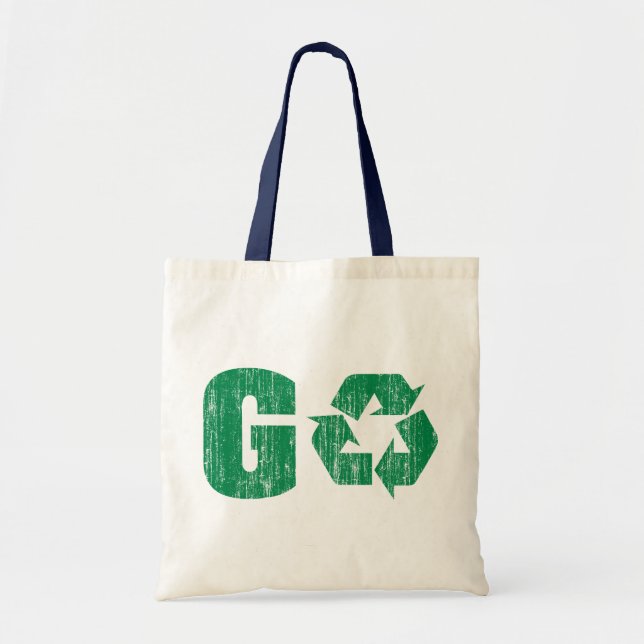 Go Green Recycle Tote Bag (Front)