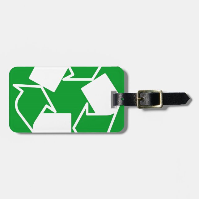 go green reduce recycle luggage tag (Front Horizontal)