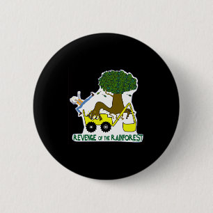 Go Green Reduce Reuse Recycle Rain Forest T Shirt 6 Cm Round Badge