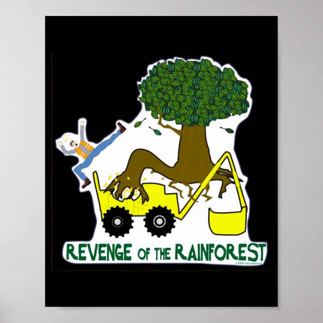 Go Green Reduce Reuse Recycle Rain Forest T Shirt  Poster (Front)
