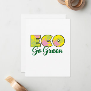 Go Green Retro Eco Design Card