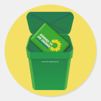Go green! Satire! - Classic Round Sticker