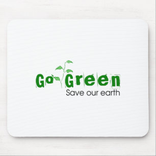 Go Green Save Our Earth Kids T Shirt Mouse Pad