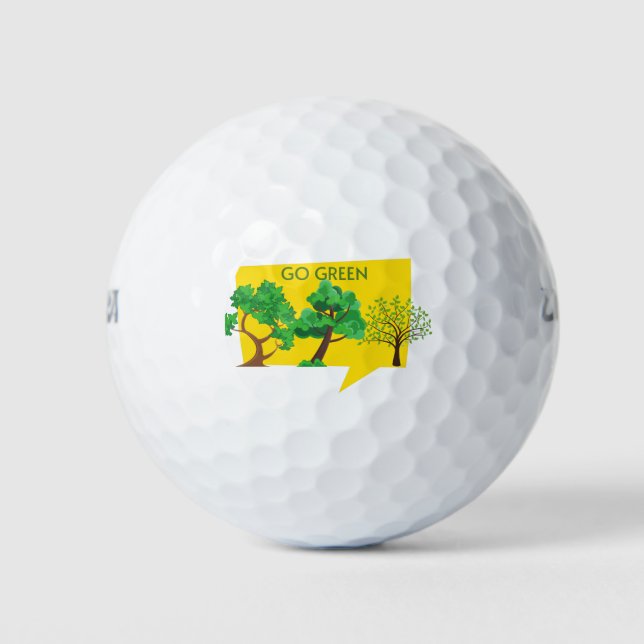 Go Green, Save The Planet Golf Balls (Front)