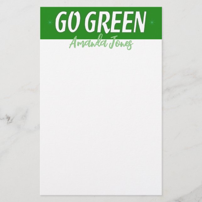 Go Green Stationery (Front)