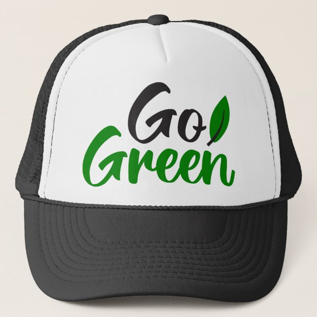Go green trucker hat (Front)