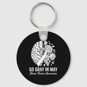 Go grey in may brain tumour awareness strong key ring