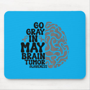 Go Grey In May Brain Tumour Cancer Awareness Day G Mouse Pad