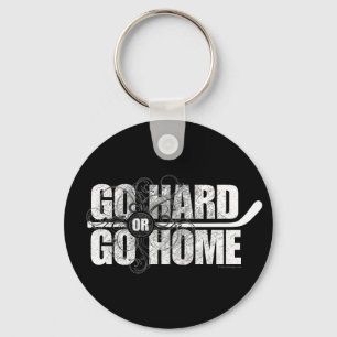 Go Hard or Go Home (Hockey) Key Ring