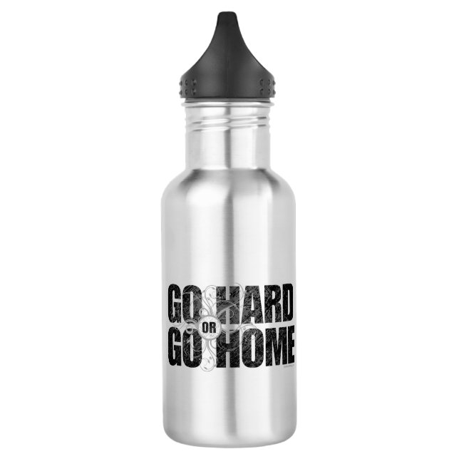 Go Hard or Go Home Water Bottle (Left)