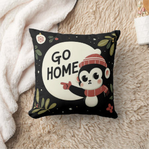 Go Home Christmas Monkey Cushion