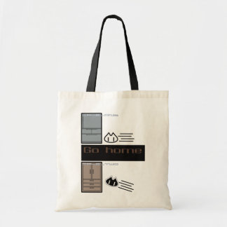 "GO HOME"tote bag