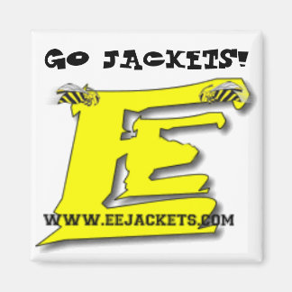 'GO JACKETS!" Magnet with eejackets.com website lo