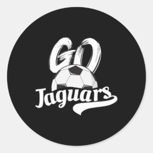 Go Jaguars Soccer Ll Team Spirit Family Support  Classic Round Sticker