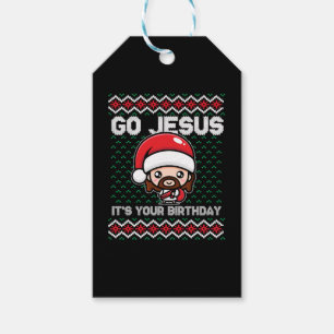 Go Jesus Birthday Team Jesus Christmas Funny Gift Tags