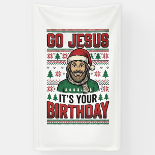 Go Jesus Christmas Birthday Vintage Shirt Banner