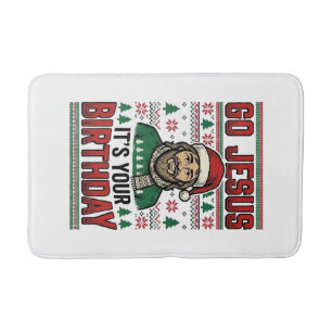 Go Jesus Christmas Birthday Vintage Shirt Bath Mat